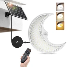 Solar Moon Lights Indoor/Outdoor-Motion Sensor, Solar Shed Light with On/Off ...