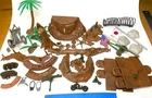 Vintage 1960s Marx WWII Army Battle Playset Accessories ~ 40 Pieces