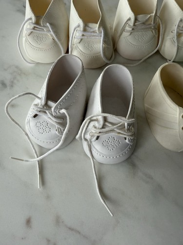Vintage CPK Cabbage Patch Kids White Shoes Lot 5 Pairs - Hong Kong - Designer - Picture 2 of 10