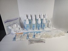 Lot Of 10 Dr. Brown's Natural Flow Bottles With Caps Nipples