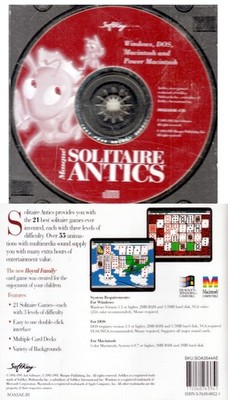 Solitaire Antics [CD-ROM] / Mac, Windows, DOS / 1995 / 21 Solitaire Games