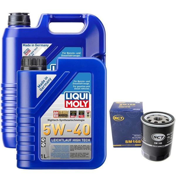 MotoröL Set High Tech 5W-40 Liqui Moly 6 Liter + ÖLfilter FüR Mitsubishi Smart-image