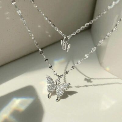 Butterfuly LLguz Pendant Necklaces,Necklace Long Clavicle Chain Jewelry Sweater Accessory for Women Girlfriend Butterfuly LLguz Pendant Necklaces,Necklace Long Clavicle Chain Jewelry Sweater Accessory for Women Girlfriend