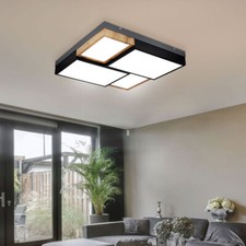 Plafonnier Luminaire de Cuisine LED Optique Bois Couloir Interrupteur Niveau