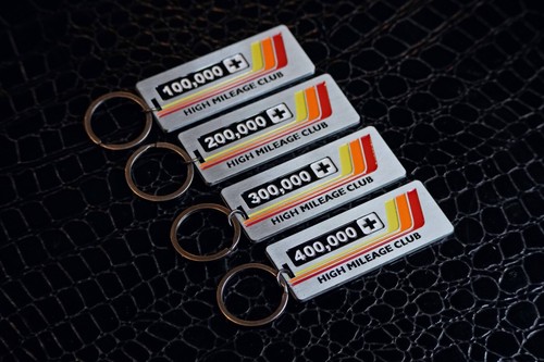 200,000 High Mileage Club Keychain Vintage Heritage Stripes for Toyota, Lexus - Picture 2 of 4