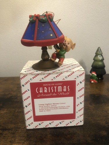 Vintage Christmas mouse lamp Ornament, 1996 by house of Lloyd - Picture 3 of 11
