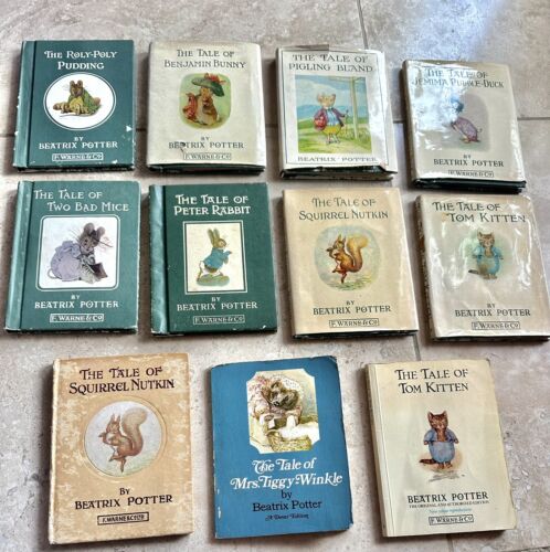 Lot 0f 11 Total VTG Beatrix Potter Books By Fredrick Warne & Co. & Dover Edition