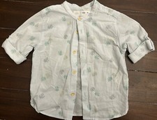 ZARA Baby Boys Palm Leaf Button Down 18-24 Months Lightweight