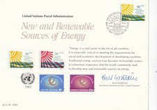 United Nations 1981 New and Renewable Sources of Energy Sheet VGC