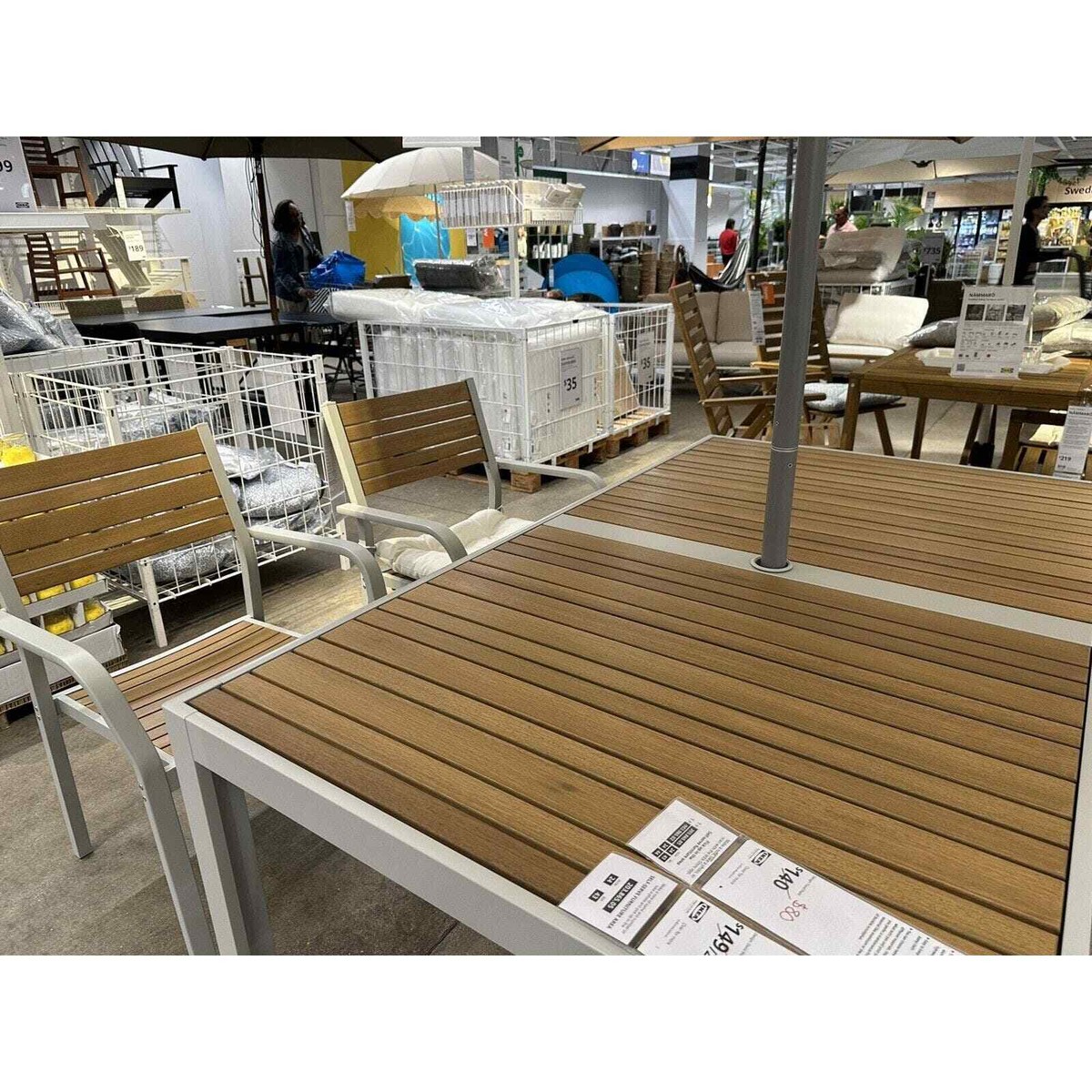 定価70,000円超え盛岡！IKEA SJALLAND IKEA SJALLAND Table Only, outdoor, light brown / light gray
