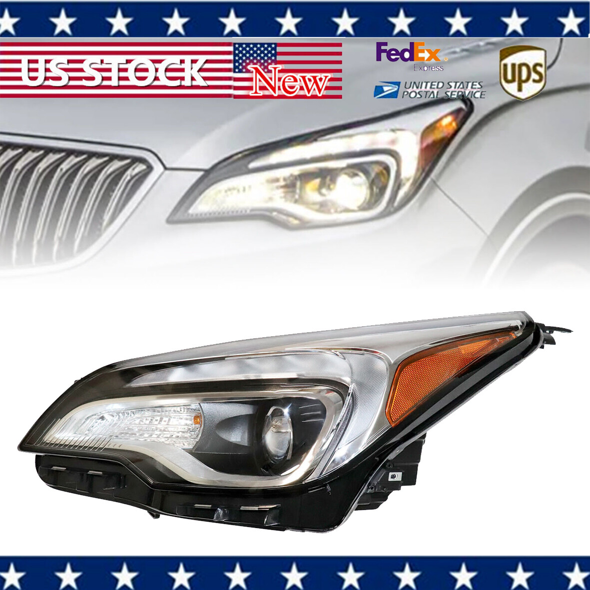 For 2016 2017 2018 Buick Envision LED Headlight Headlamp Left Driver Side New