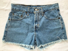 Vintage Levi shorts, cut-offs, zip, distressed, red label, Jr Size 3