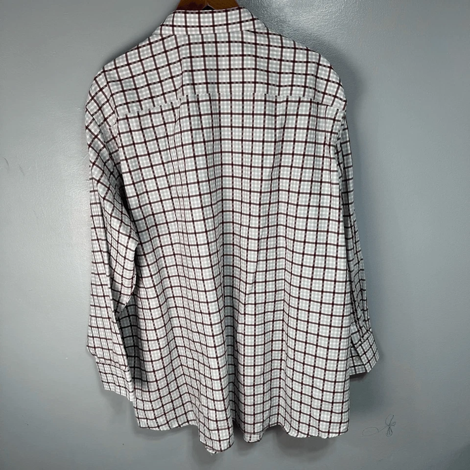 Camisa grande y alta para hombre Geoffrey Beene talla 19-34/35 sin arrugas # E839 Foto 4 de 4