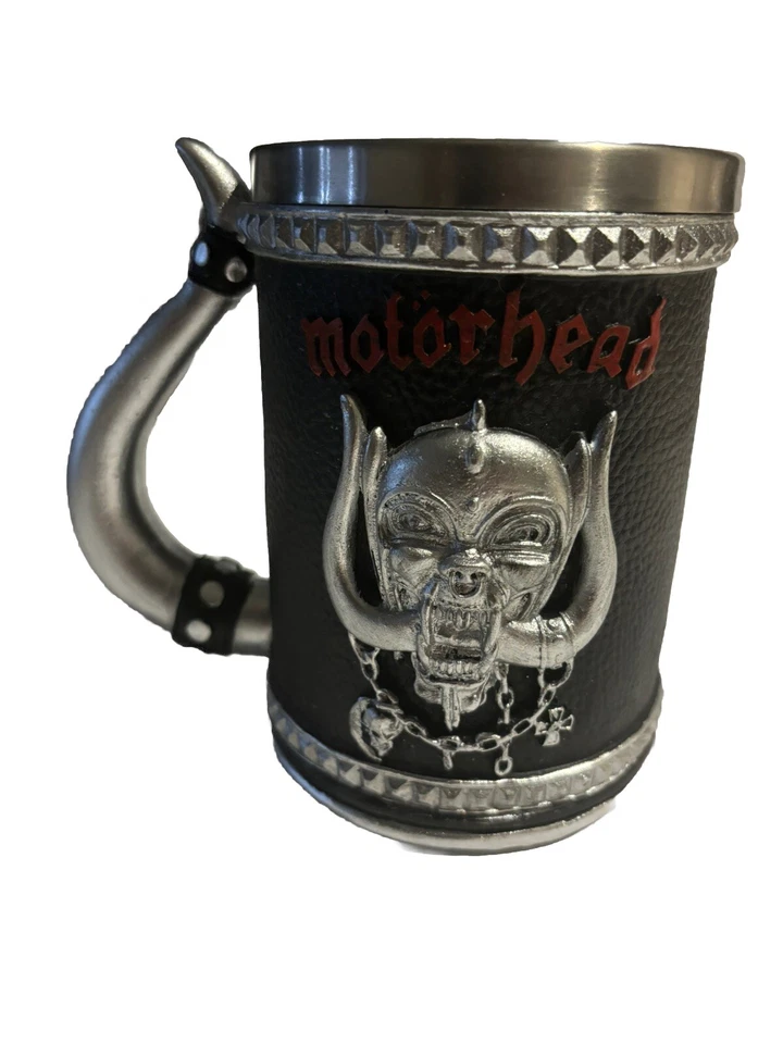 Taza tanque Motörhead Motorhead Stein resina negra acero inoxidable nueva Lemmy Foto 3 de 4