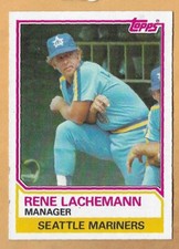 RENE LACHEMANN SEATTLE MARINERS #336 - TOPPS NM-MT 1983