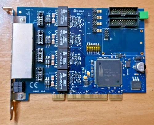 HFC 4S 4 PORT ISDN PCI Karte, COLOGNE Chip für VoIP z.B. SWYX, Asterisk etc.