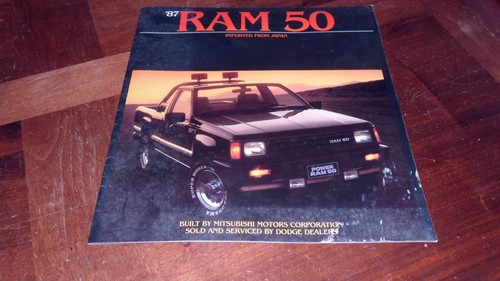 Original 1987 Dodge Ram 50 New Car Dealer Sales Brochure Misubishi Japan Import