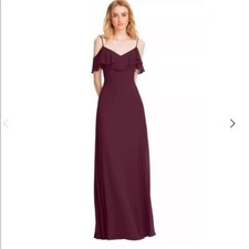 Bill Levkoff Wine Maroon Bridesmaid Dress Style 7075 Women Size 8 NWT