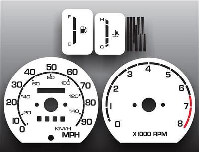 White Face Gauges for 1986-1988 Suzuki Samurai Tach Round