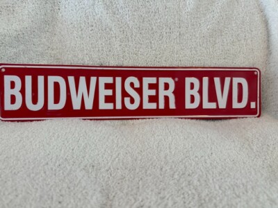 Budweiser Blvd. Metal Street Sign Used