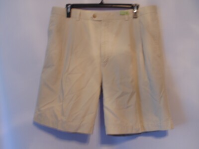 Cutter Buck Men's Shorts Khaki Beige Golf Pockets Front Pleated