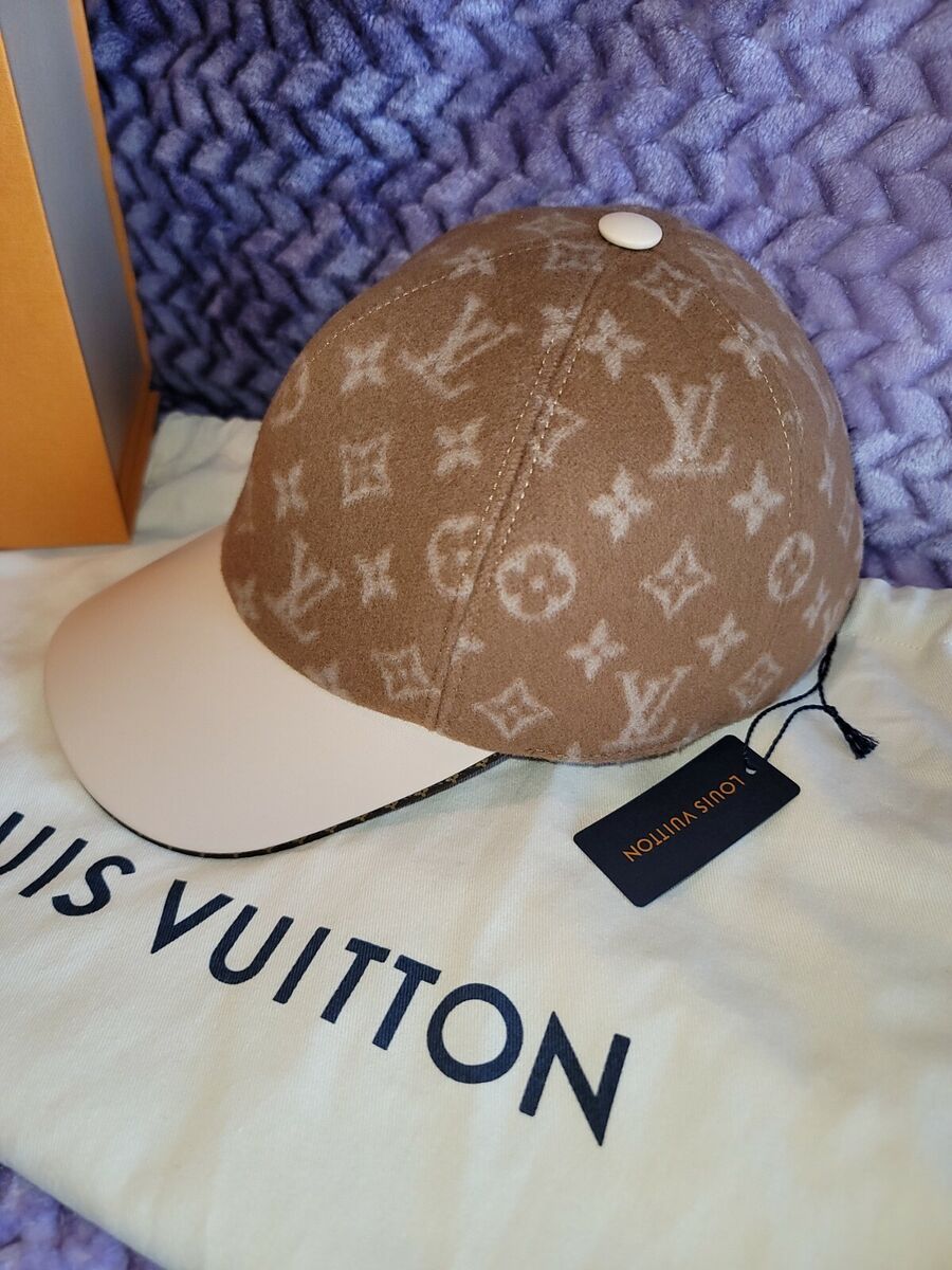 Louis Vuitton Mütze Kappe Monogramm 100 % Wollfarbe Monogramm Größe Medium  Herbst/Winter