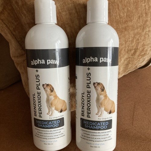 Alpha Paw Benzoyl Peroxide Plus Medicated Shampoo For Dogs and Cats (2