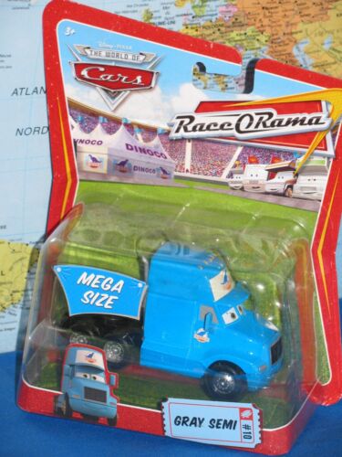 DISNEY PIXAR CARS RACE O RAMA DINOCO GRAY SEMI #10 MEGA SIZE *BRANDNEU & SELTEN* - Bild 3 von 4