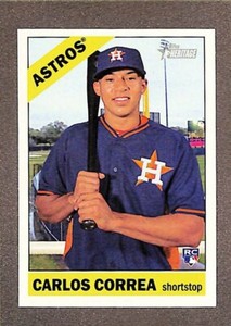 Carlos Correa 2015 Topps Heritage High Number Batting Pose #563 Astros RC