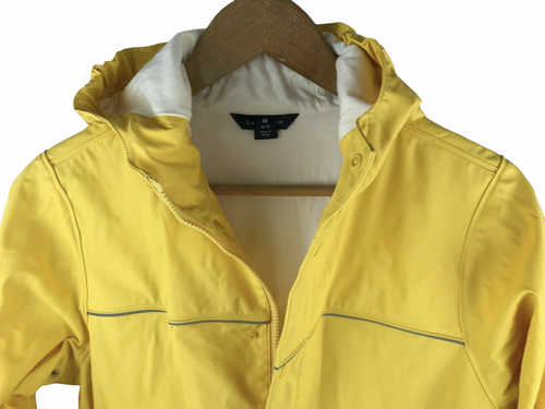 Land's End Kid's Children's Boy's Yellow Rain Coat Rain Jacket Size Medium 10-12 - Picture 3 of 9