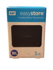 WD - Easystore 1TB External USB Portable Hard Drive - Black