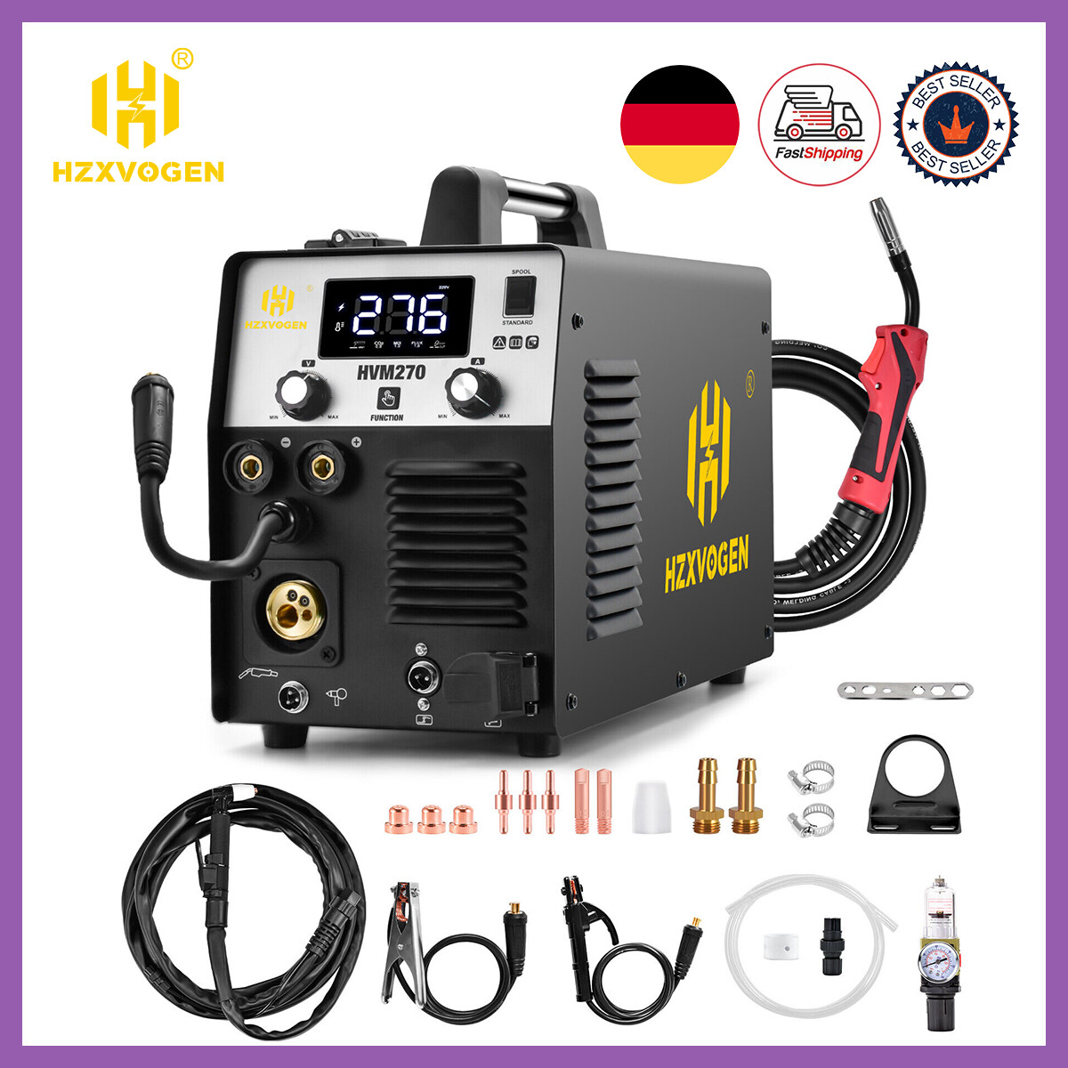 250A Gas/Gasless 5 IN 1 MIG TIG MMA Welding Machine Plasma Cutter