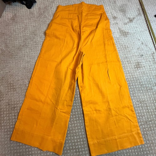 C/MEO Collective Orange Wide Leg Ultra High Rise SZ 8 Pants Pumpkin Cotton - Picture 10 of 12