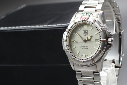 TAG Heuer 4000 Series Professional 999.706K Date White Qz Men's Watch From JAPAN
