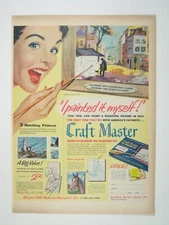 Vintage Craft Master Paint By Numbers Advertisement Print Horse Landscape