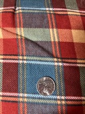 1/2Yd Super Snuggle Flannel Joann Fabric NEW Fall Paid Rust Tan Blue 100 Cotton