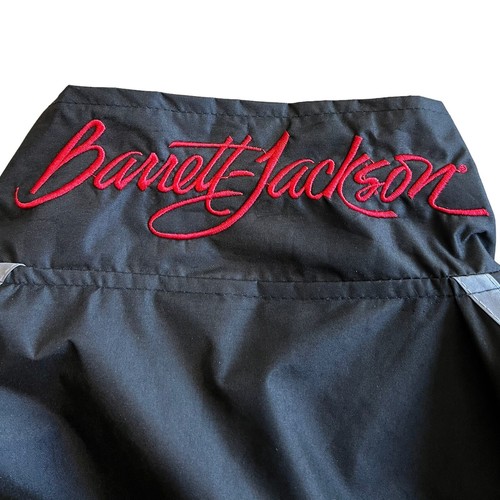 Barrett Jackson Jacket Men M Black Collector Car Auction Embroidered Windbreaker - Picture 10 of 11