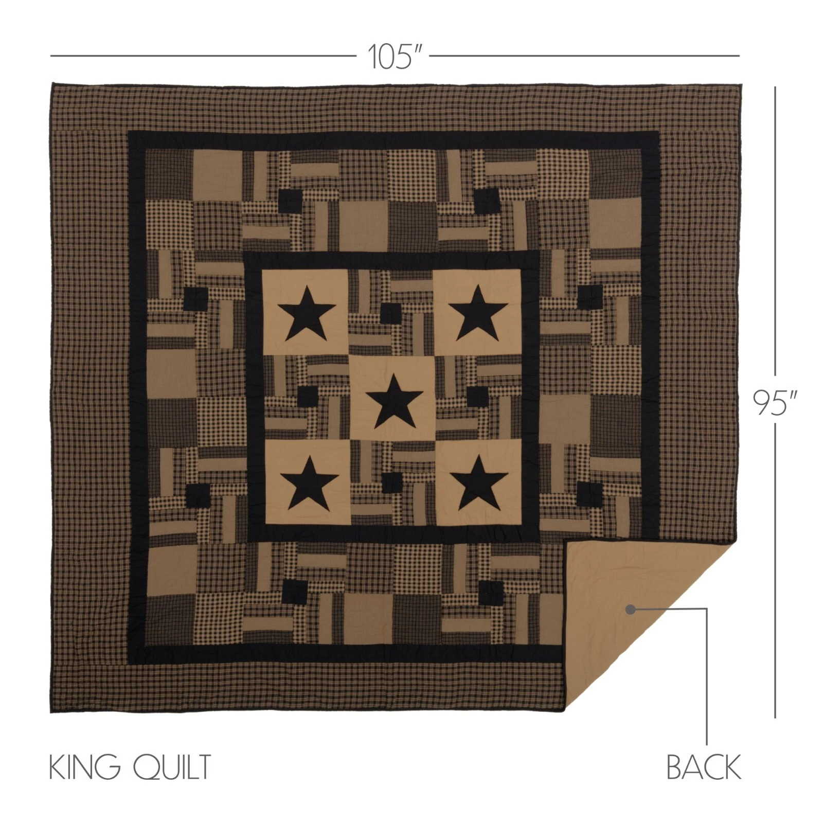 VHC Brands Check Star Quilt - Thumbnail 5