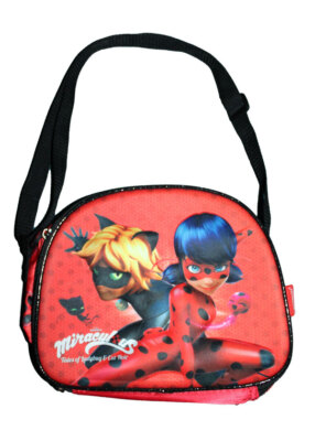 TASCHE SCHULTERTASCHE KINDERGARTEN LADYBUG CAT NOIR 3-D OPTIK 26 x 22 CM GROß  