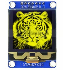 1.5 inch Yellow 128x128 OLED Display Module SPI I2C Arduino,Raspberry Pi Library