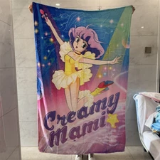 Creamy Mami Anime Throw Blanket Plush Warm Fleece Blankets Winte