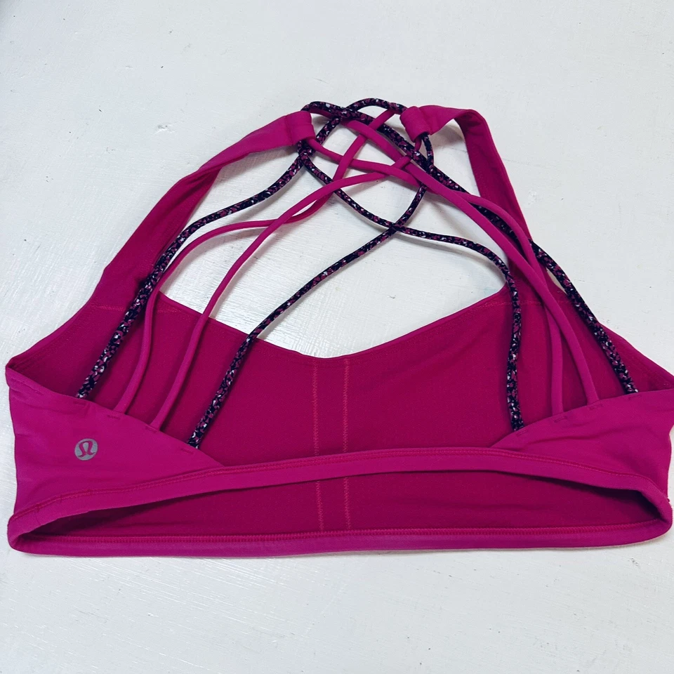 Sujetador Lululemon Free to Be Zen 10 POPK Tirantes Polar Rosa FUSHIA Foto 3 de 4