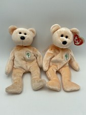 TY Beanie Baby Dearest The Bear Lot of 2 One with Tag and One Without Ships Free