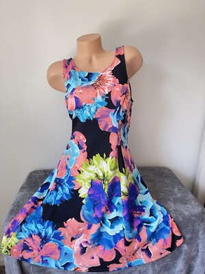 flare scuba dress Fit and Flair Scuba Dress Hot Pink / Large main image 1