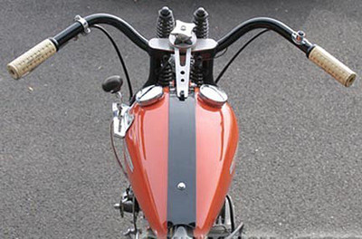 ULTRA NARROW 2 Plus Gallon ''WR'' Racing style GAS & OIL TANKS for Harley 45 Solo
