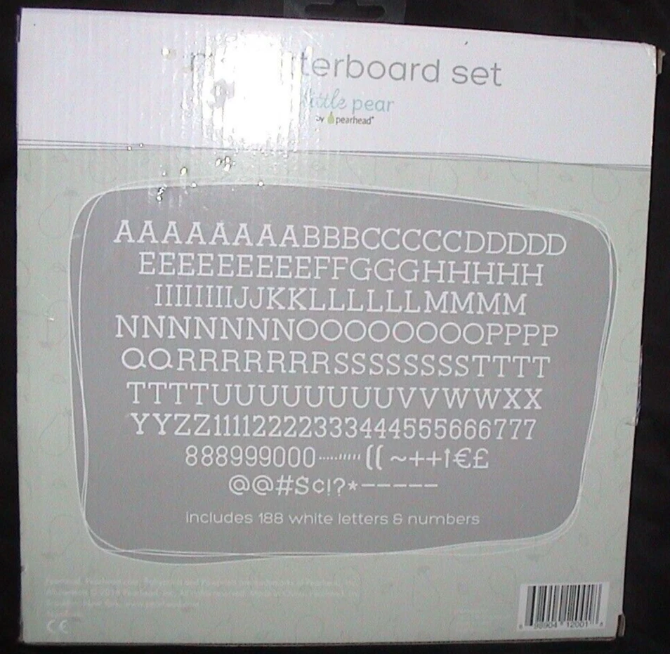 JUEGO MI LETTERBOARD-PERSONALIZABLE-POR PEARLHEAD-188 LETRAS Y NÚMEROS-NUEVO EN CAJA Foto 2 de 2