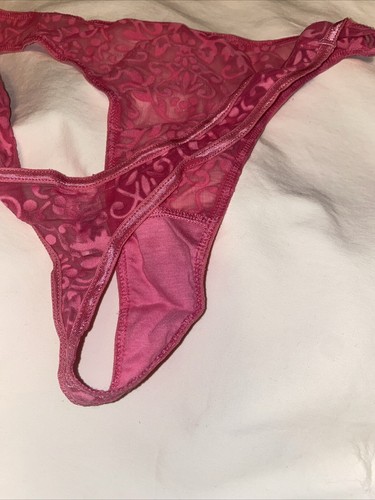 Vintage Fredrick’s of Hollywood Hot Pink Lace Thong Bikini Panties SZ XL - Picture 4 of 6