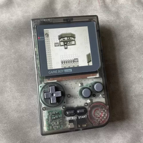 Nintendo Game Boy Pocket black transparent ips screen