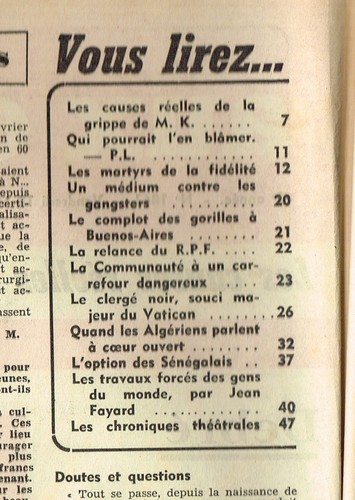 *** Aux écoutes du monde *** n° 1861 (18/03/1960) - Algérie / Debré battu - Picture 2 of 2