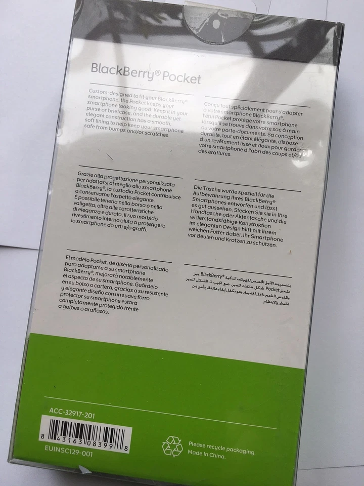 Bolso de couro BlackBerry para Curve 9300.9330 ACC-32917-201 novo em folha original - Imagem 4 de 4